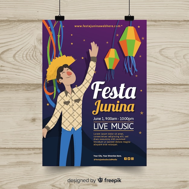 Bezpłatny wektor festa junina