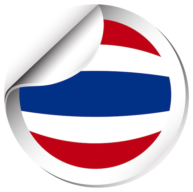 Bezpłatny wektor flaga tajlandii w okrągłym kształcie