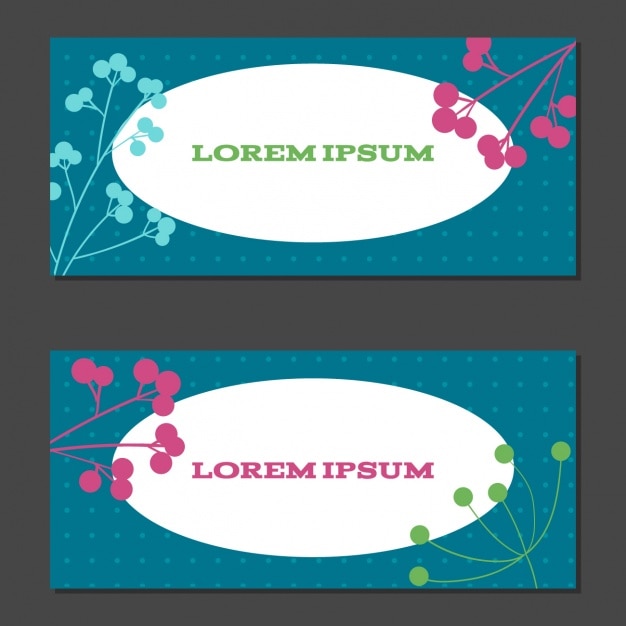 Bezpłatny wektor floral banner template set