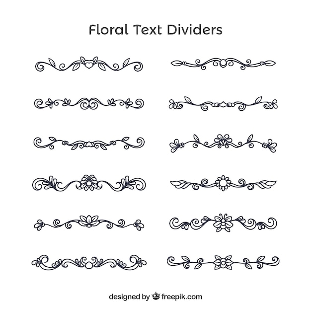 Floral Separatory Tekstu