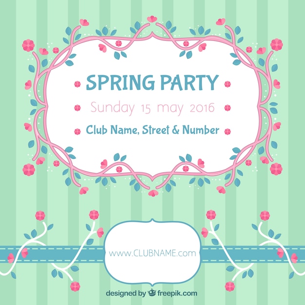 Floral Spring Party Flyer