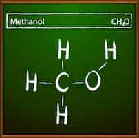 Bezpłatny wektor formuła metanolu