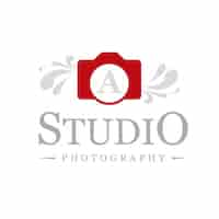 Bezpłatny wektor fotografia studio logo