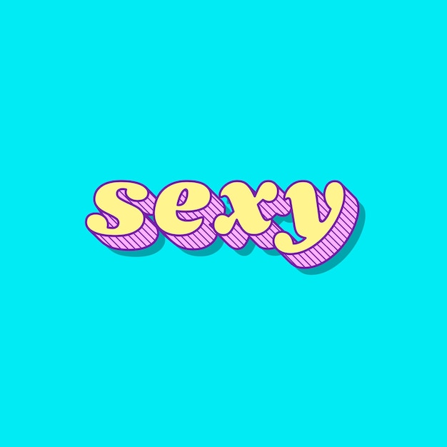 Bezpłatny wektor funky odważny styl sexy typografii ilustracji wektorowych