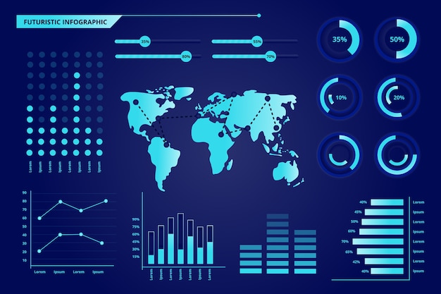 Futurystyczna koncepcja infographic