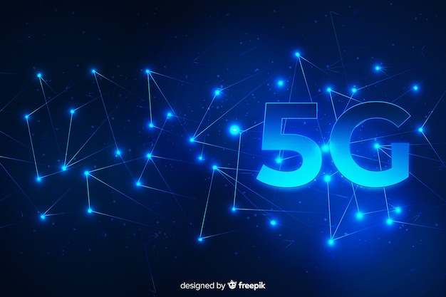 Futurystyczna technologia 5g w tle