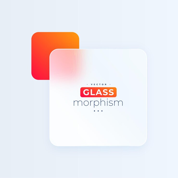 Bezpłatny plik Wektor futurystyczne tło glassmorfizmu z minimalnym szkłem akrylowym