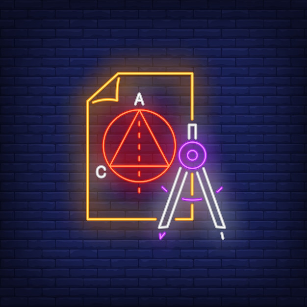 Geometria Neon Znak