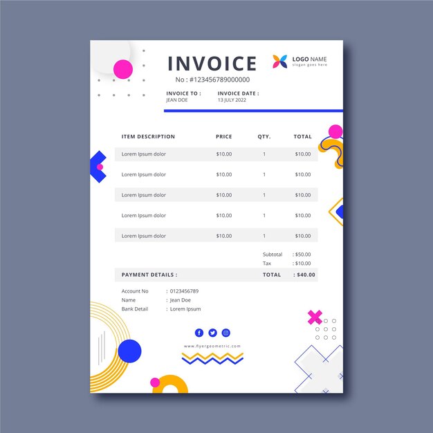Bezpłatny wektor geometryczna minimalistyczna faktura projektanta
