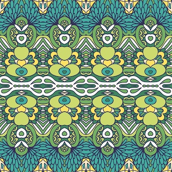 Geometryczne doodle kolorowe abstrakcyjne dekoracyjne wektor bezszwowe ozdobne wzór