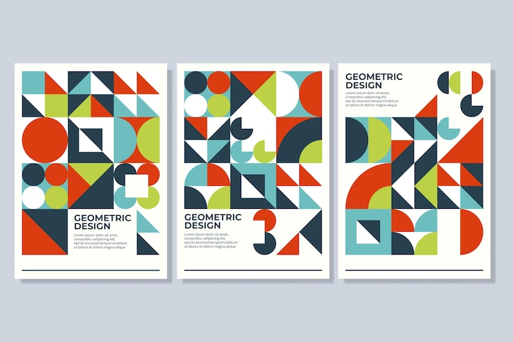 Bezpłatny plik Wektor geometryczne kształty na ogólnej kolekcji okładek biznesowych