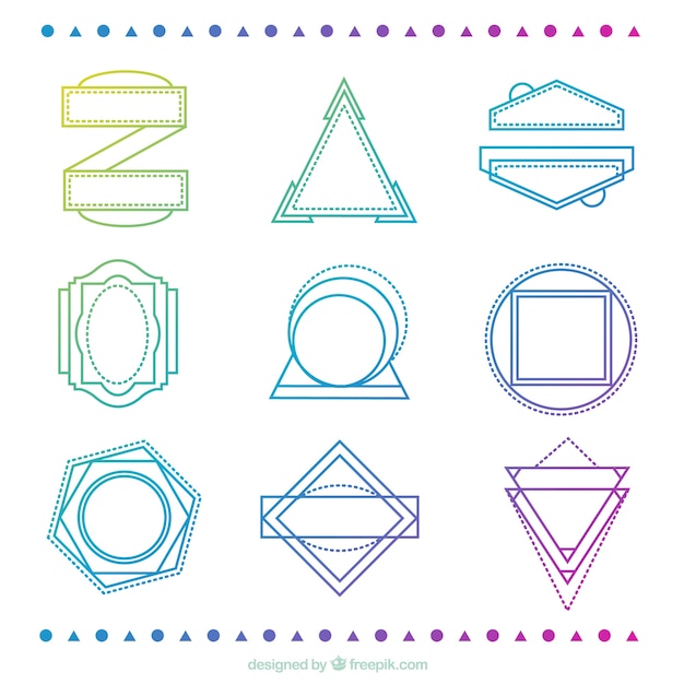 Bezpłatny wektor geometryczne logo w kolorowym stylu