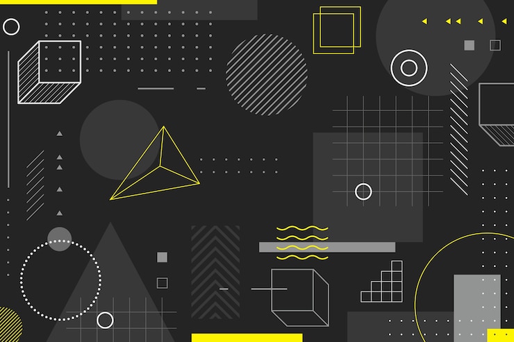 Bezpłatny plik Wektor geometryczne tło w stylu memphis
