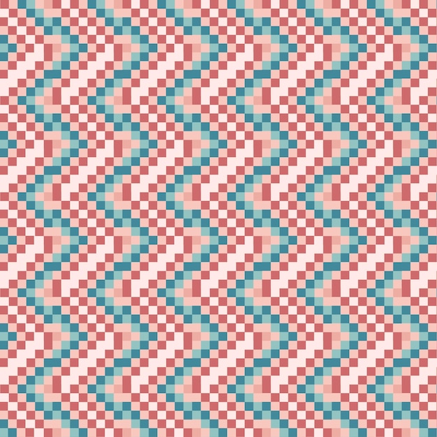 Bezpłatny wektor geometryczny elegancki wzór w stylu pikseli bezszwowa edytowalna pikselowana tekstura w ukośne linie