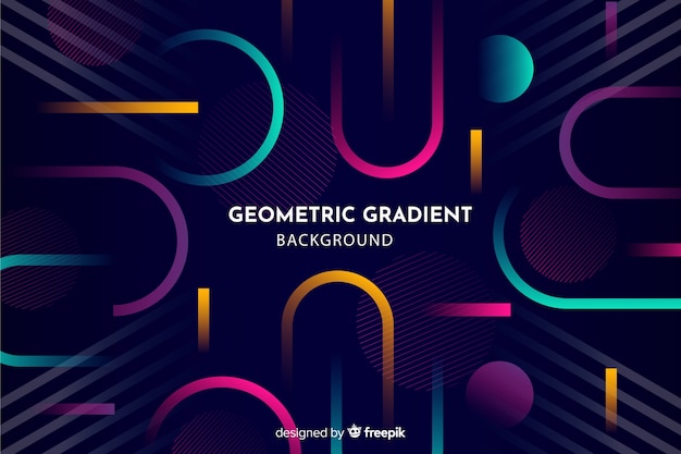 Geometryczny Tło Z Gradientami