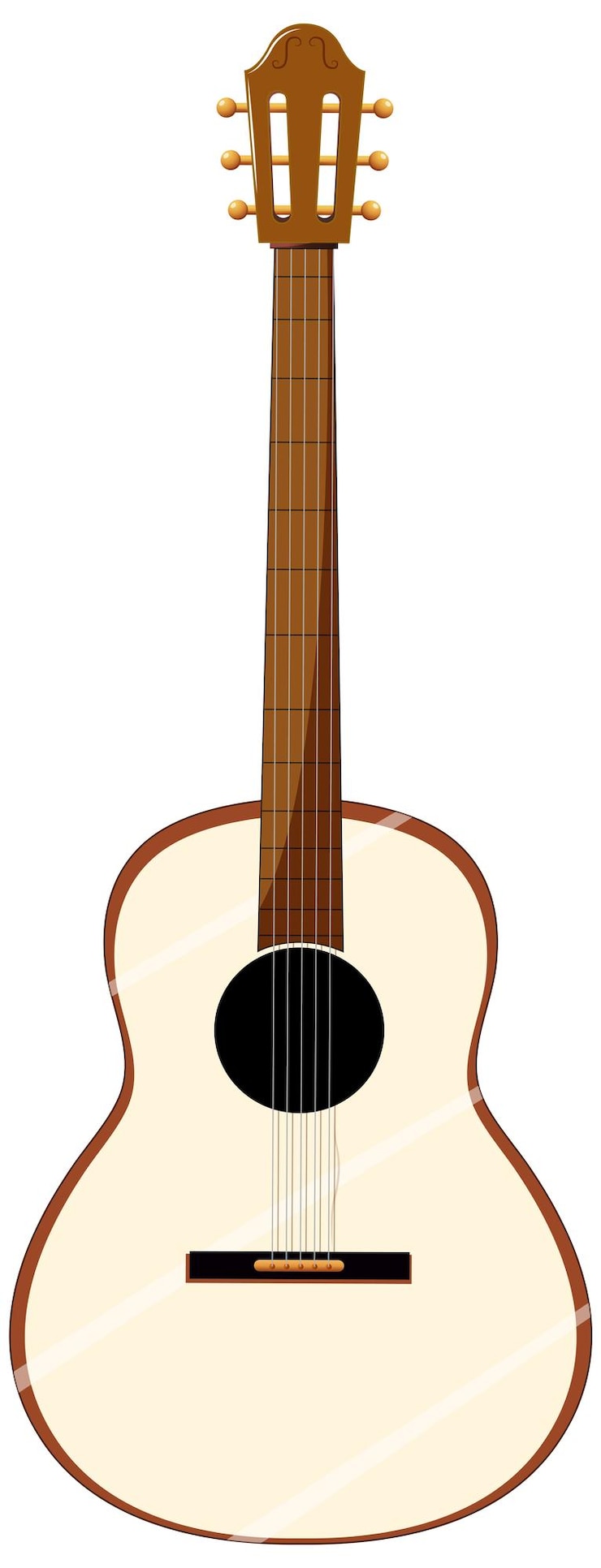 Bezpłatny plik Wektor gitara akustyczna na białym tle