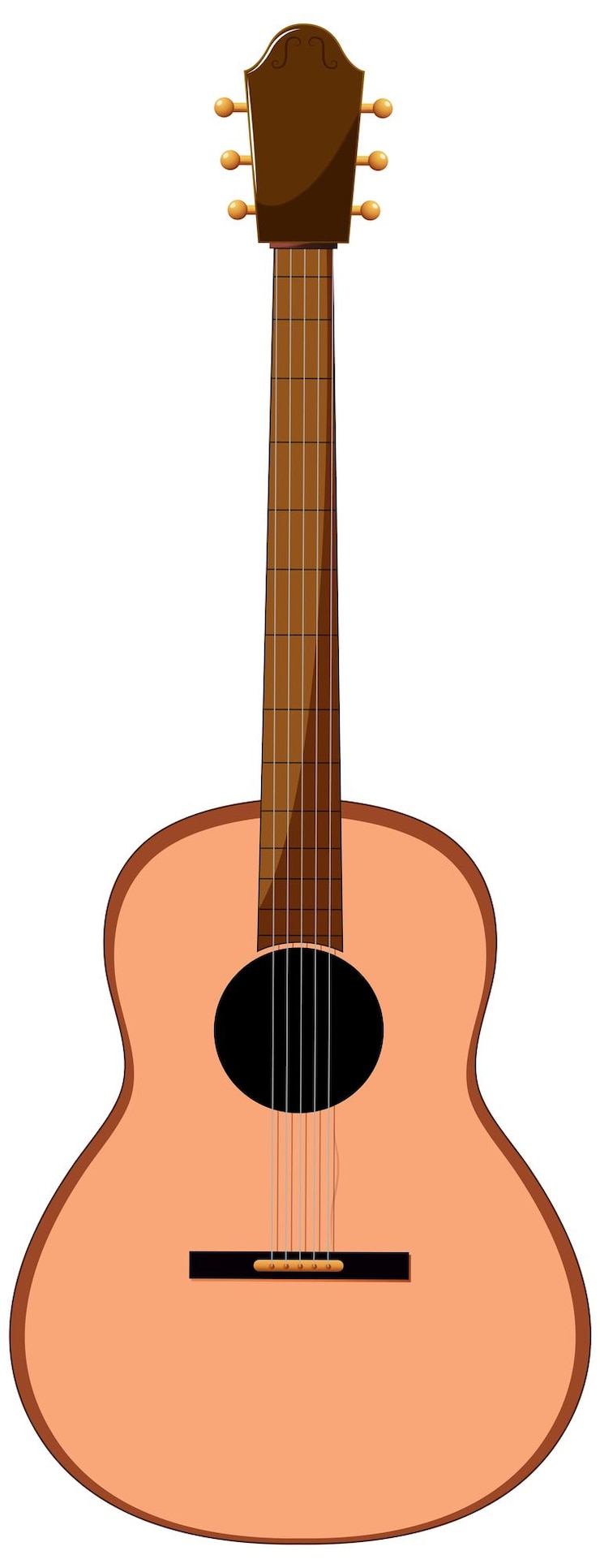 Bezpłatny plik Wektor gitara akustyczna na białym tle