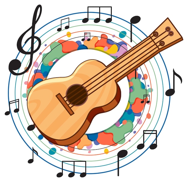Gitara na białym tle