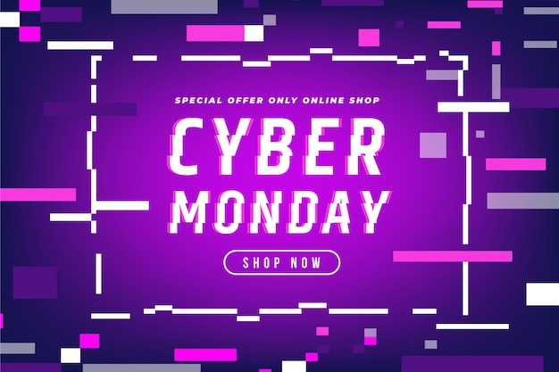 Glitch Cyber Poniedziałek Koncepcja