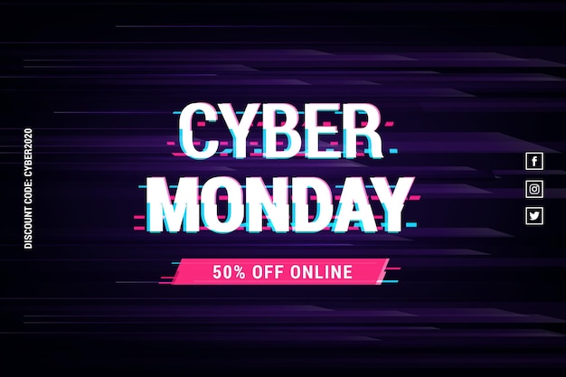 Glitch cyber poniedziałek sprzedaży tekst