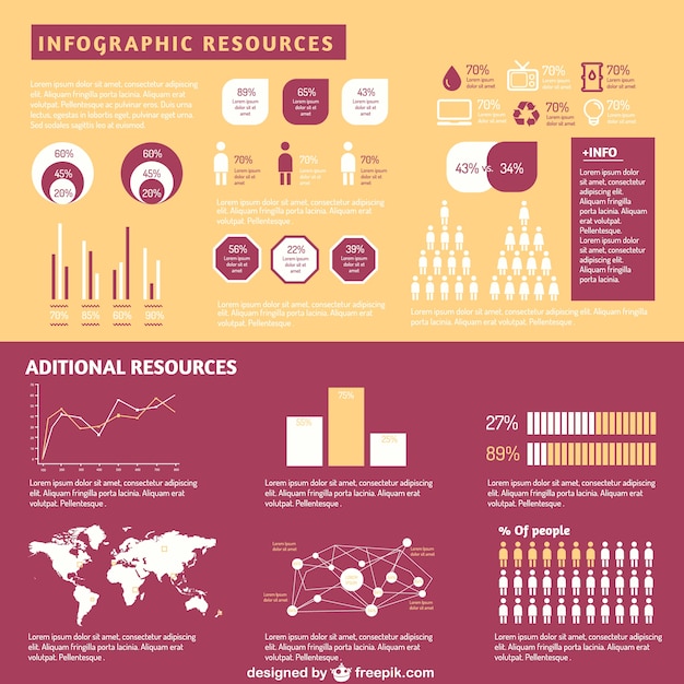 Bezpłatny wektor globalne infographic elementów projektu