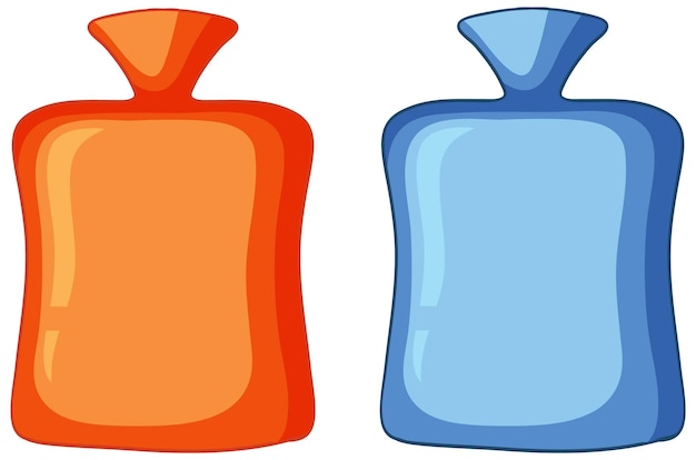 Bezpłatny wektor gorące torebki lub gumowa torebka z korkiem