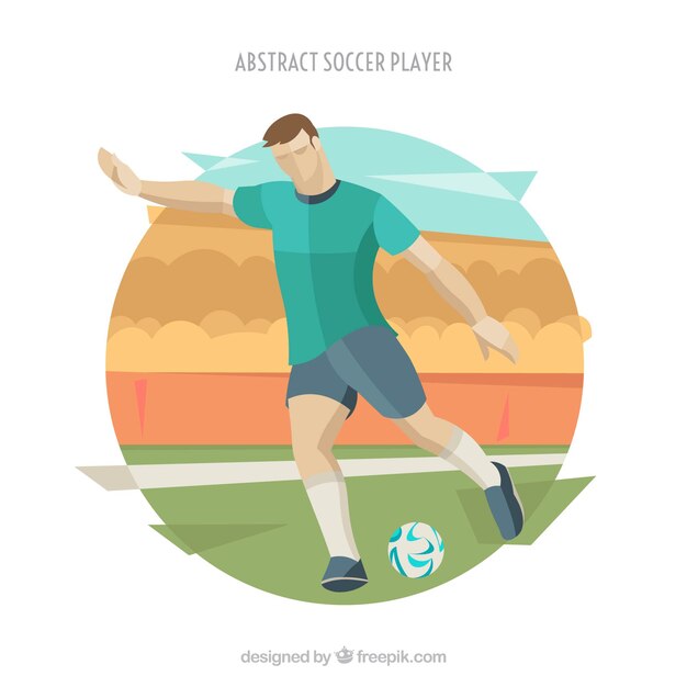 Gracz piłki nożnej tło w abstrakta stylu