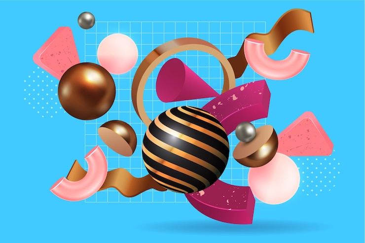Bezpłatny plik Wektor gradient 3d tła geometrycznego