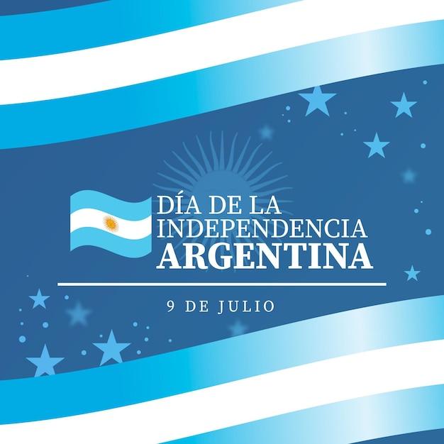 Gradient 9 De Julio - Declaracion De Independencia De La Argentina Illustration