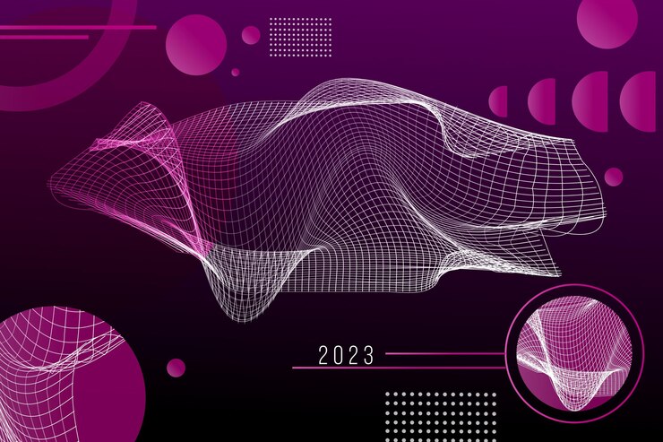Bezpłatny plik Wektor gradient abstrakcyjnego tła wireframe