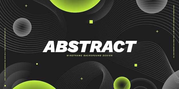 Gradient abstrakcyjnego tła wireframe