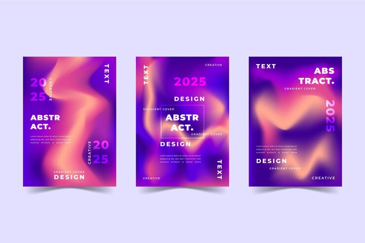 Bezpłatny plik Wektor gradient abstrakcyjny rozmyte okładki kolekcja