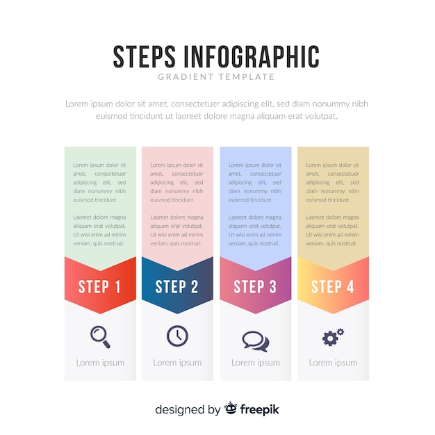 Gradient Infographic Kroki