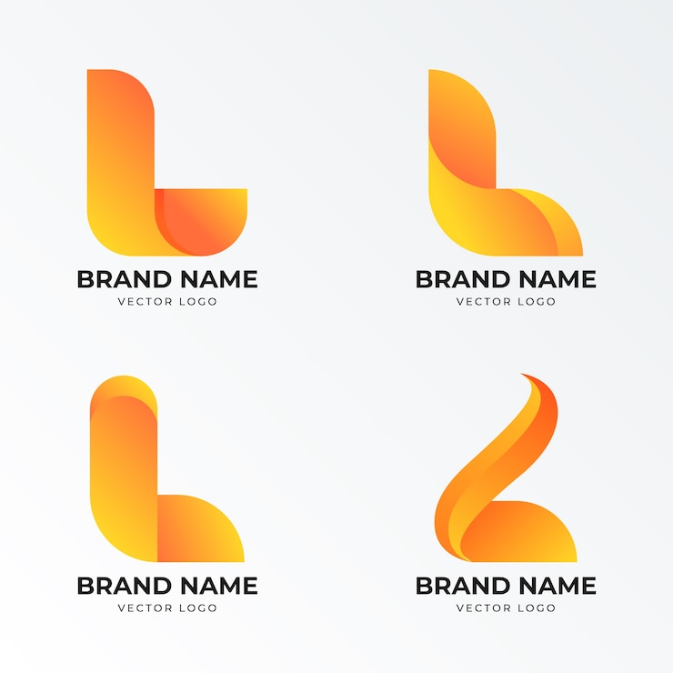 Bezpłatny plik Wektor gradient l list logo szablon