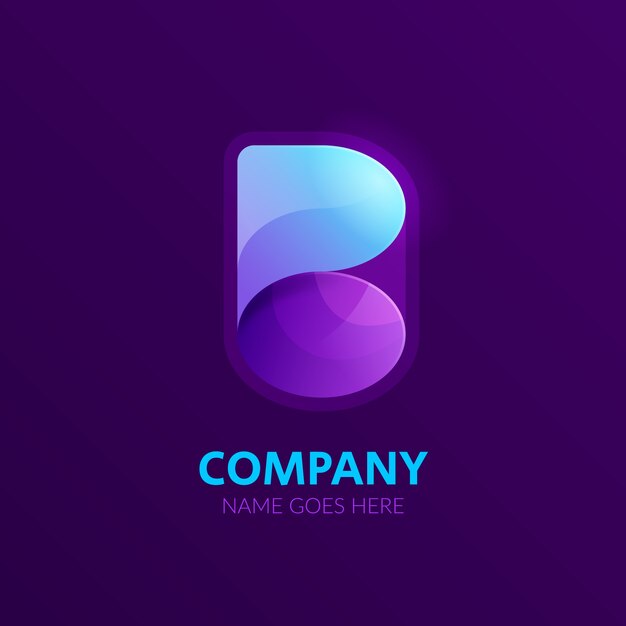 Gradient litery b logo