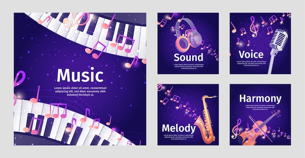 Gradient Music Notes Post Na Instagramie