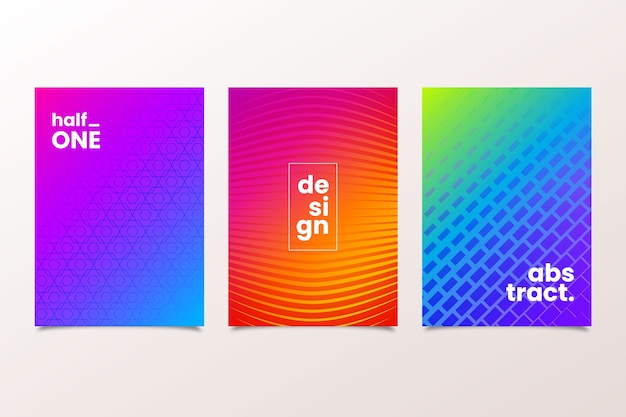 Gradient Okładki Rastra O Minimalistycznym Designie