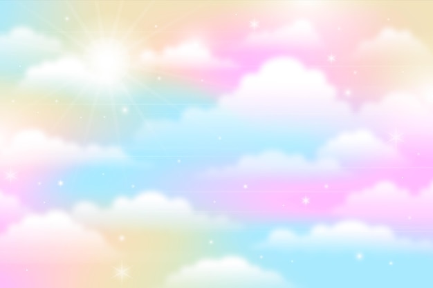Gradient pastelowe tło nieba