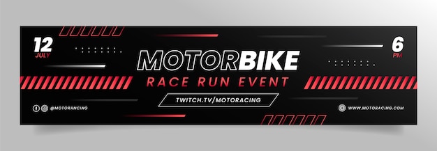 Gradient racing contest twitch banner