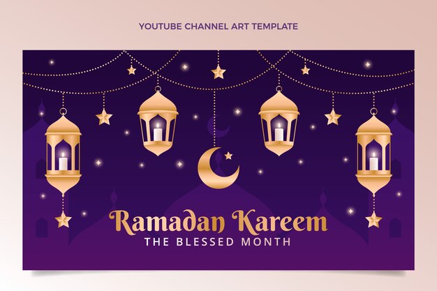 Gradient ramadan YouTube kanał sztuki