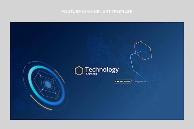 Bezpłatny wektor gradient tekstury technologii sztuki kanału youtube