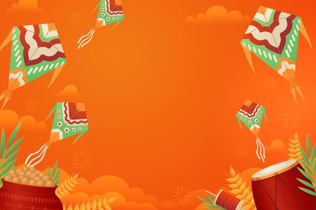 Gradient tła dla festiwalu Makar Sankranti
