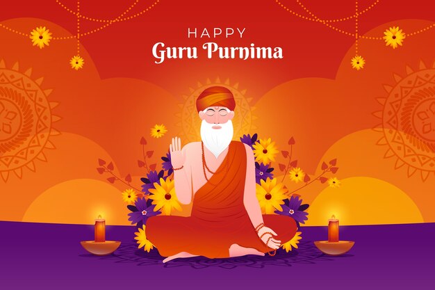 Gradient tła dla Guru Purnima uroczystości