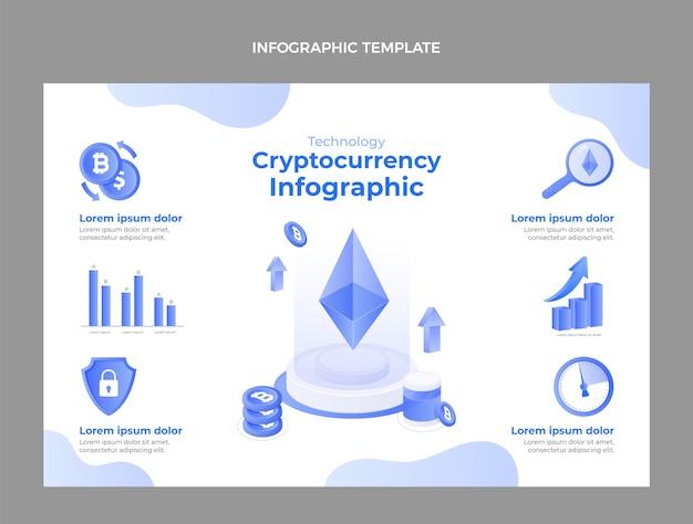 Bezpłatny wektor gradientowa abstrakcyjna infografika technologii