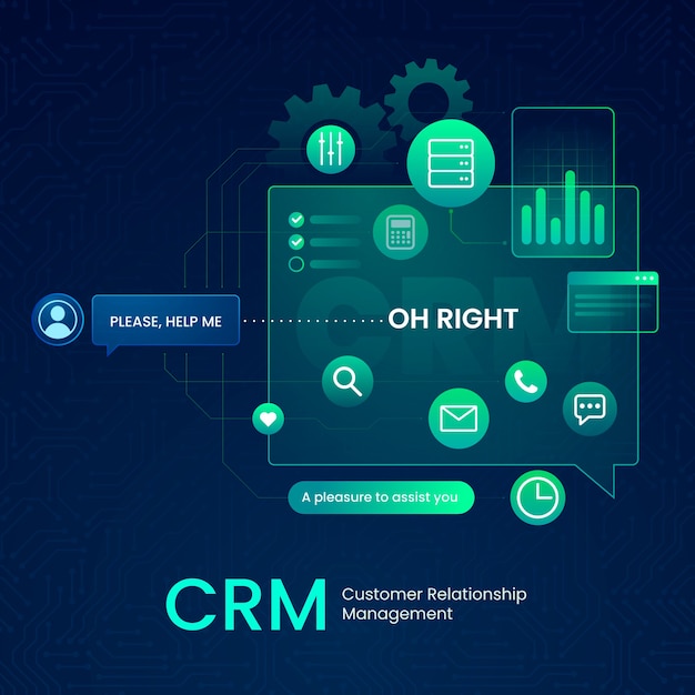 Gradientowa Ilustracja Crm