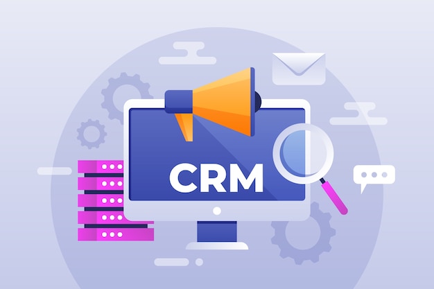 Gradientowa Ilustracja Crm