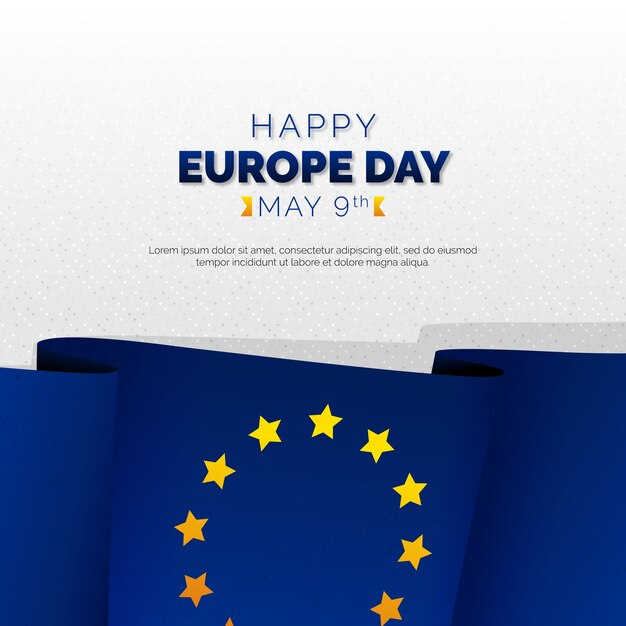 Gradientowa ilustracja dzień europy