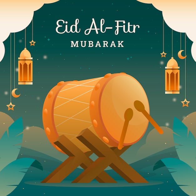 Gradientowa Ilustracja Eid Al-fitr