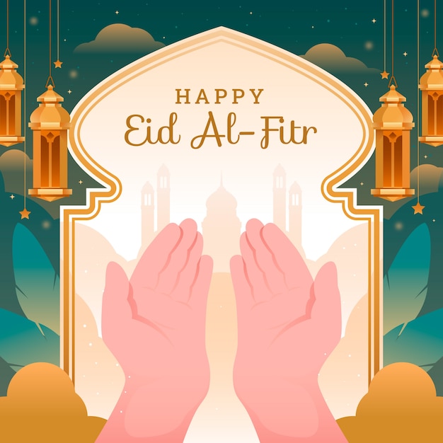 Gradientowa Ilustracja Eid Al-fitr