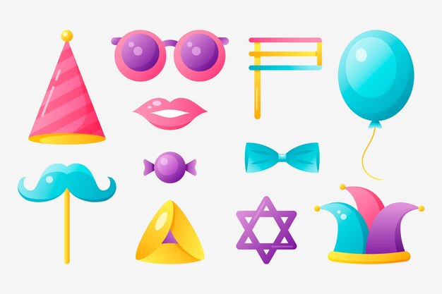 Gradientowa kolekcja elementów purim